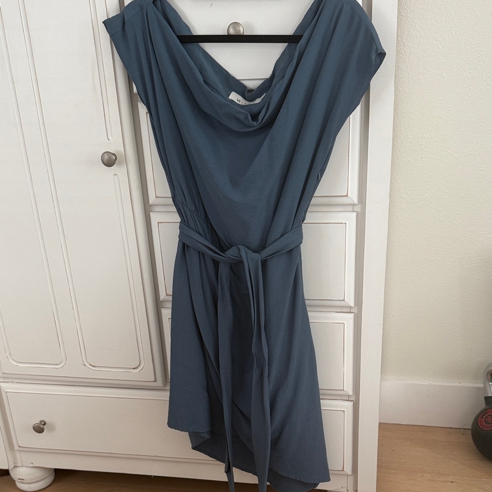 Wish Asymmetrical Blue Women's Dress